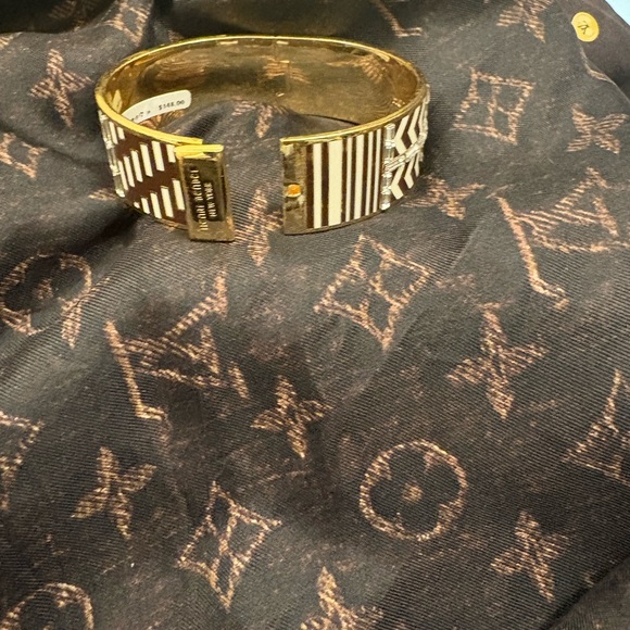 Henri Bendel Brown and White Striped Bracelet - Picture 9 of 9